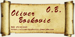 Oliver Bošković vizit kartica
